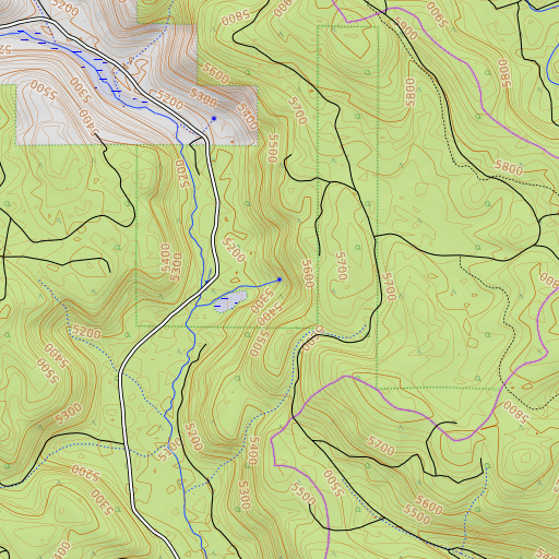OpenTopoMap map of Lost Creek Spring, CA