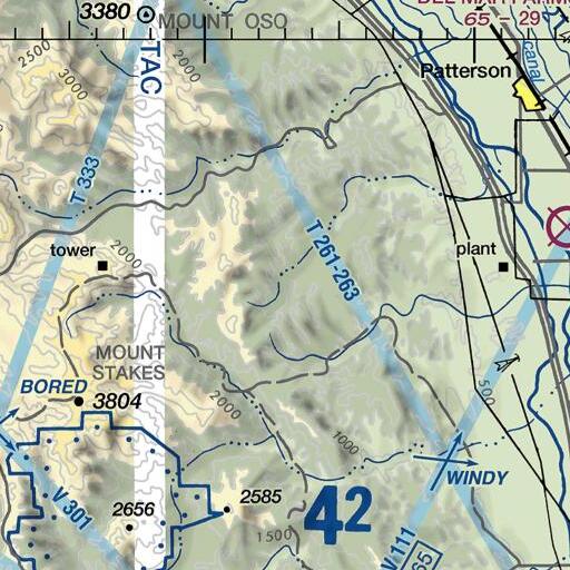 FAA VFR chart of Lotta Creek, CA