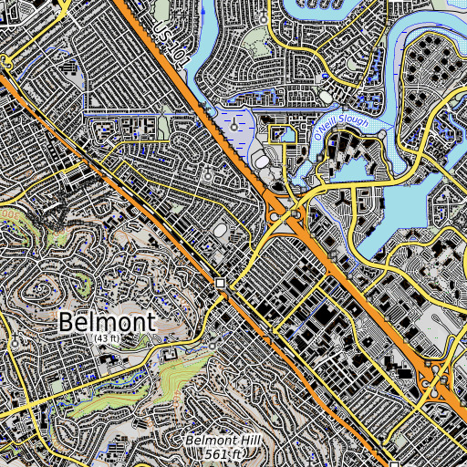 OpenTopoMap map of Nesbit Elementary School, CA