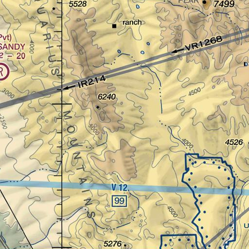 FAA VFR chart of Blue Spring, AZ