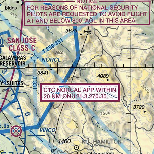 FAA VFR chart of McGlinchey Spring, CA