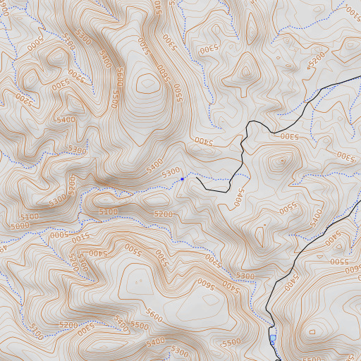 OpenTopoMap map of Bull Spring, AZ