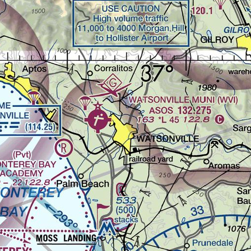 FAA VFR chart of MacQuiddy Elementary School, CA