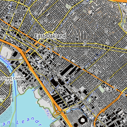 OpenTopoMap map of Melrose Elementary School, CA