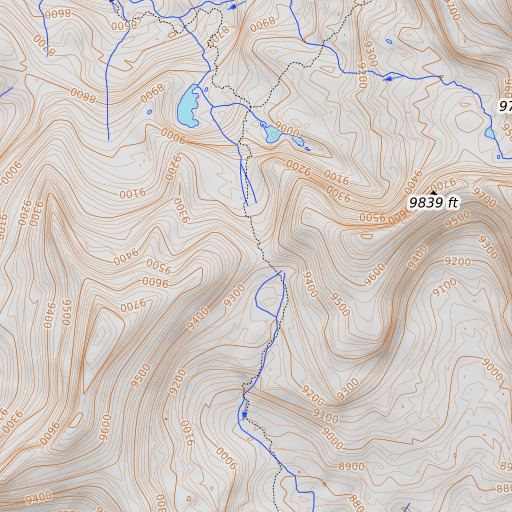 OpenTopoMap map of Merced Pass, CA