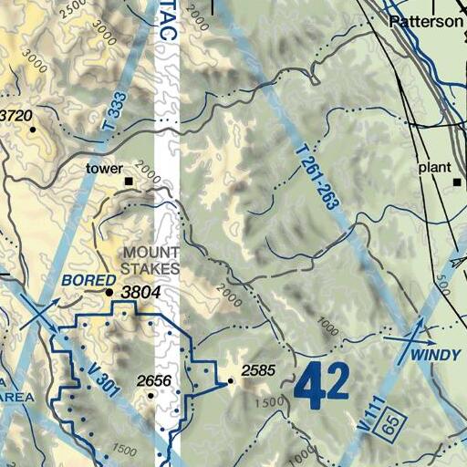 FAA VFR chart of Mikes Peak, CA