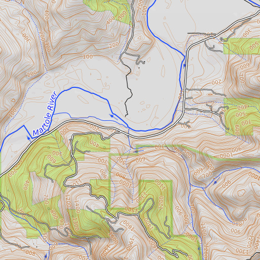 OpenTopoMap map of Mill Creek, CA