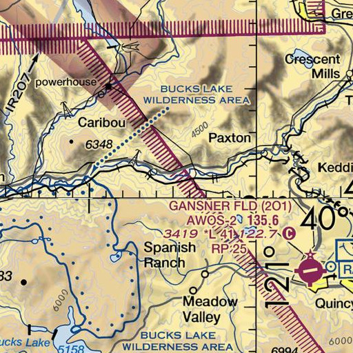 FAA VFR chart of Mill Creek, CA