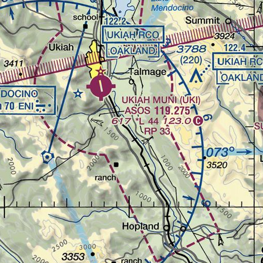 FAA VFR chart of Morrison Creek, CA