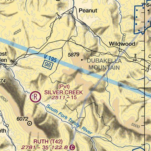 FAA VFR chart of Mud Spring, CA