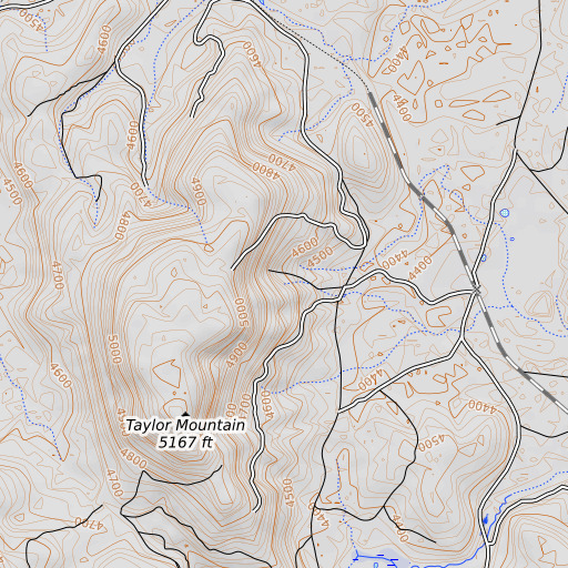 OpenTopoMap map of Noonas Spring, CA