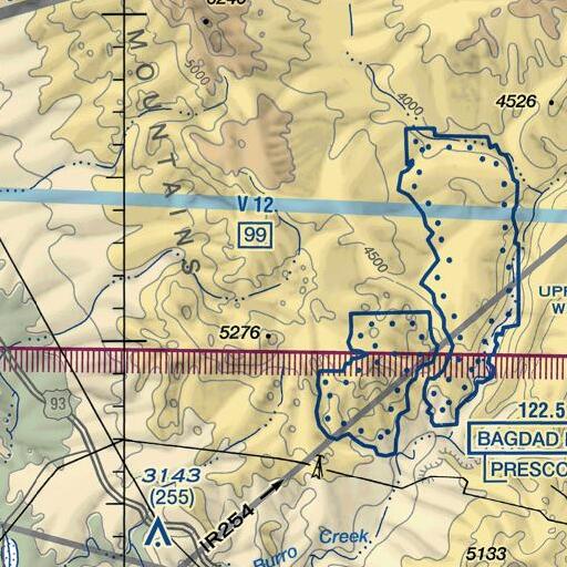 FAA VFR chart of Hobo Spring, AZ