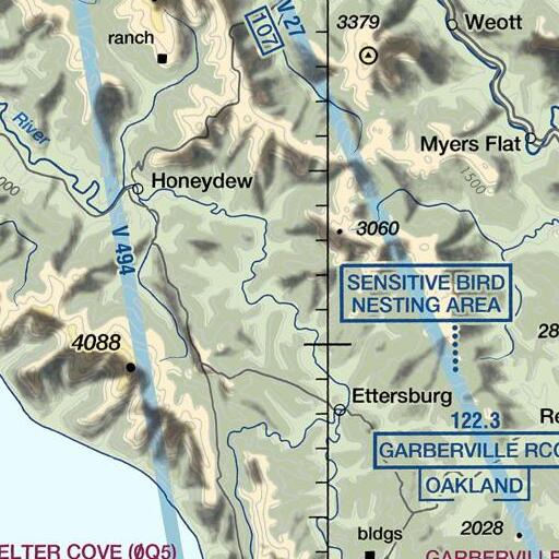 FAA VFR chart of Phronies Flat, CA