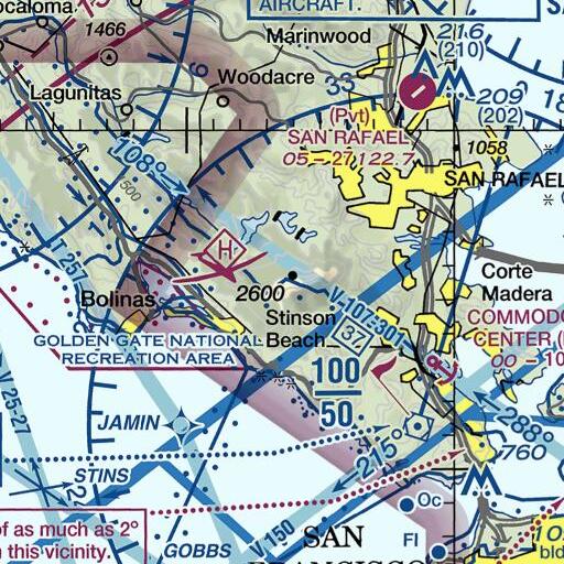 FAA VFR chart of Potrero Meadows, CA