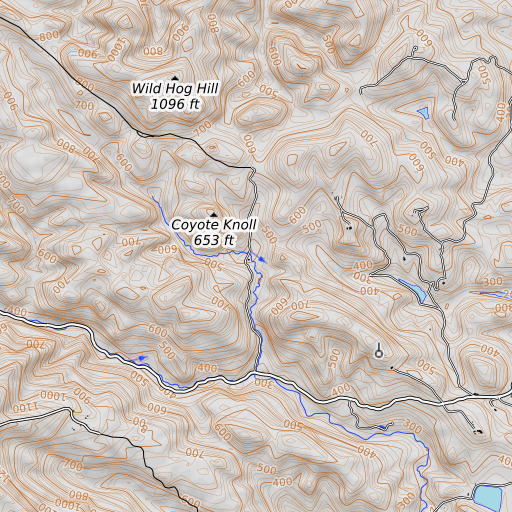 OpenTopoMap map of Press Valley, CA