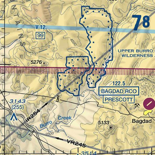 FAA VFR chart of Negro Ed Spring, AZ