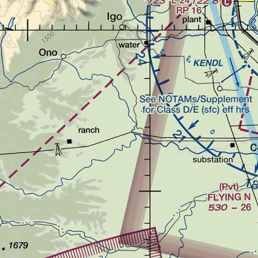 FAA VFR chart of Roaring River, CA