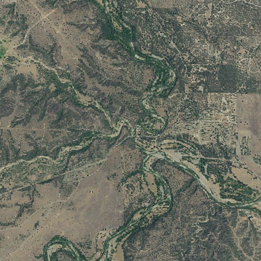 Aerial imagery of Roaring River, CA