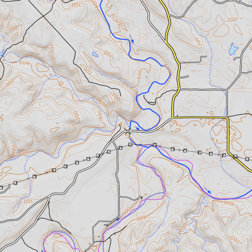 OpenTopoMap map of Roaring River, CA