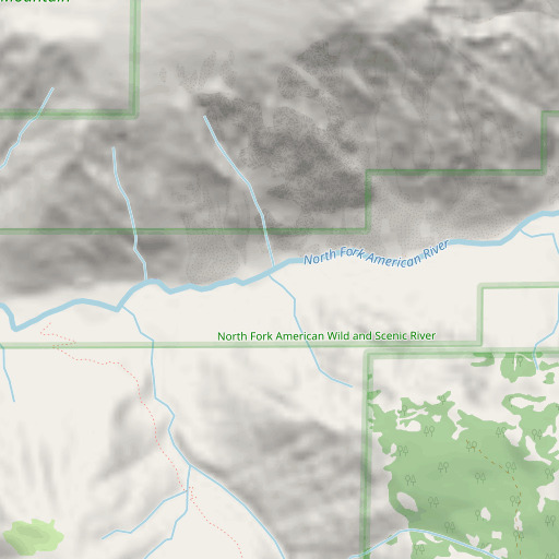 OpenStreetMap map of Royal Gorge River, CA