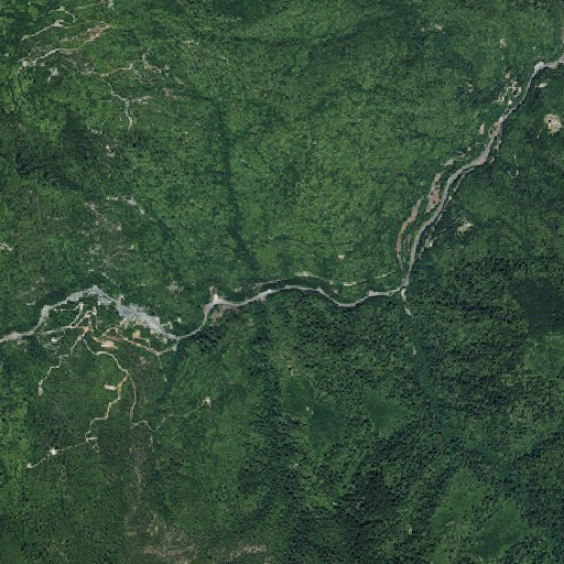 Aerial imagery of Ruby Creek, CA