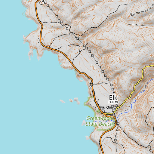 OpenTopoMap map of Saint Anthonys Point, CA
