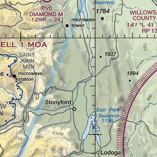 FAA VFR chart of Salt Spring, CA