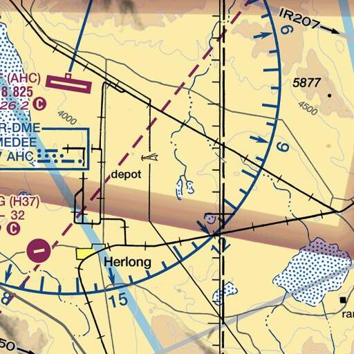 FAA VFR chart of Skedaddle Creek, CA