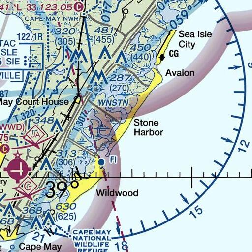 FAA VFR chart of Stone Harbor Elementary School, NJ