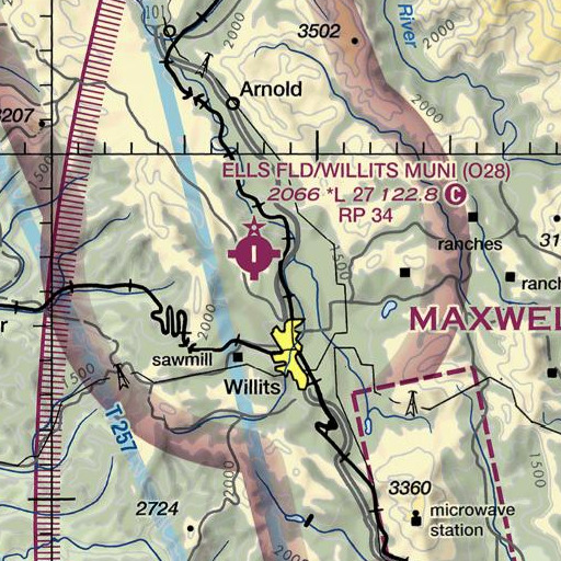 FAA VFR chart of Baechtel Creek, CA