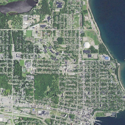 Aerial imagery of West Hall, MI