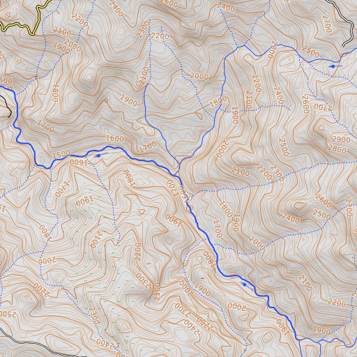 OpenTopoMap map of Freese Creek, CA