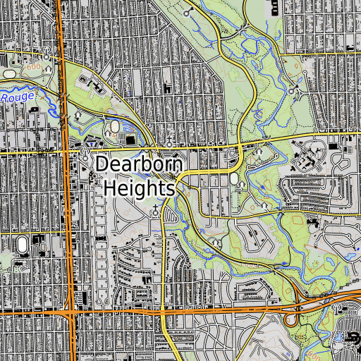 OpenTopoMap map of Universal Learning Academy, MI