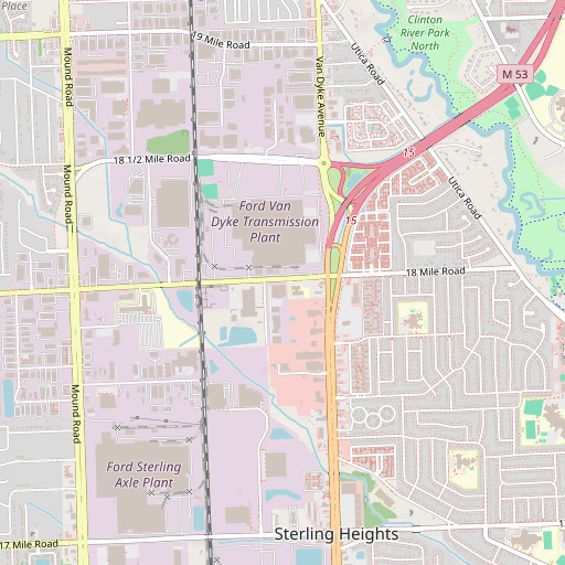 OpenStreetMap map of Utica Learning Academy, MI