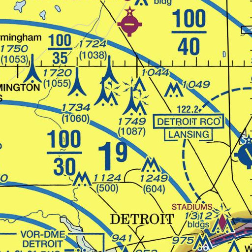 FAA VFR chart of Vernor Elementary School, MI
