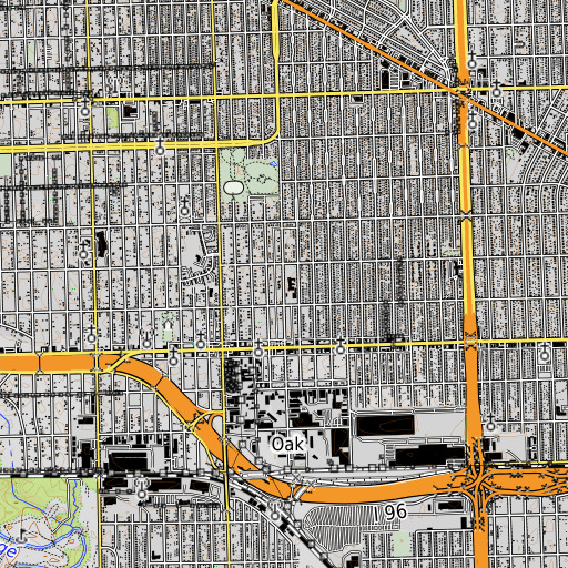 OpenTopoMap map of Vetal Elementary School, MI