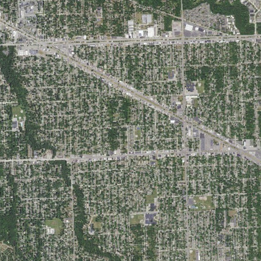 Aerial imagery of Volney Smith School, MI