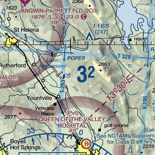 FAA VFR chart of Haystack, CA