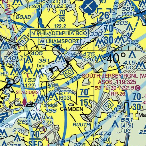 FAA VFR chart of Collins Tract Elementary School, NJ
