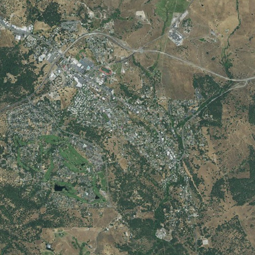 Aerial imagery of Lightner Mine, CA
