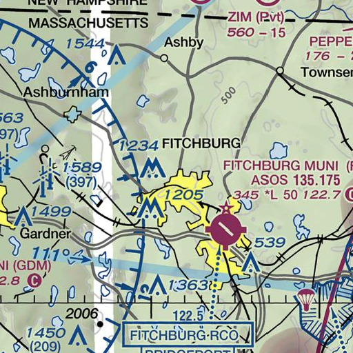 FAA VFR chart of Applewild School, MA