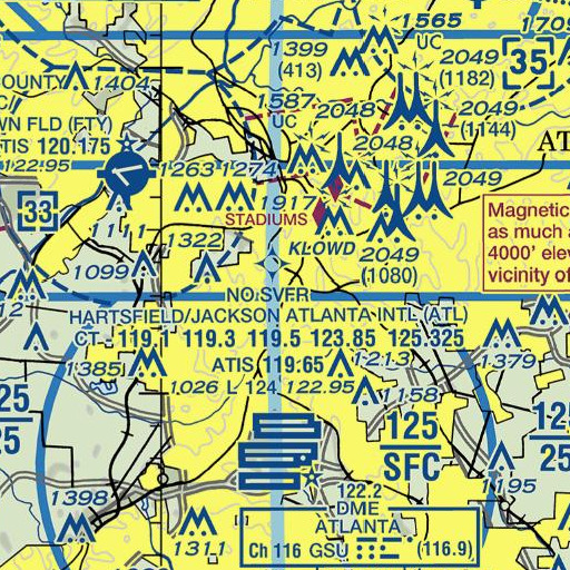 FAA VFR chart of Atlanta Fire Station 14, GA
