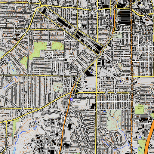OpenTopoMap map of Atlanta Fire Station 14, GA