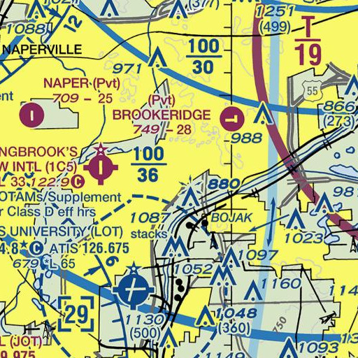 FAA VFR chart of Corporate Crossing, IL