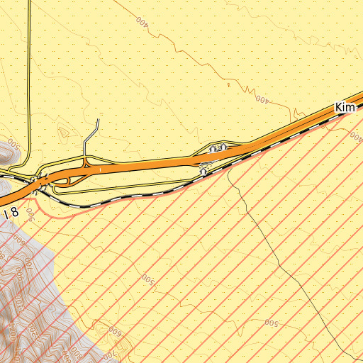 OpenTopoMap map of Mohawk Interchange, AZ