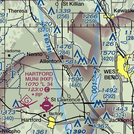 FAA VFR chart of Interchange 72, WI