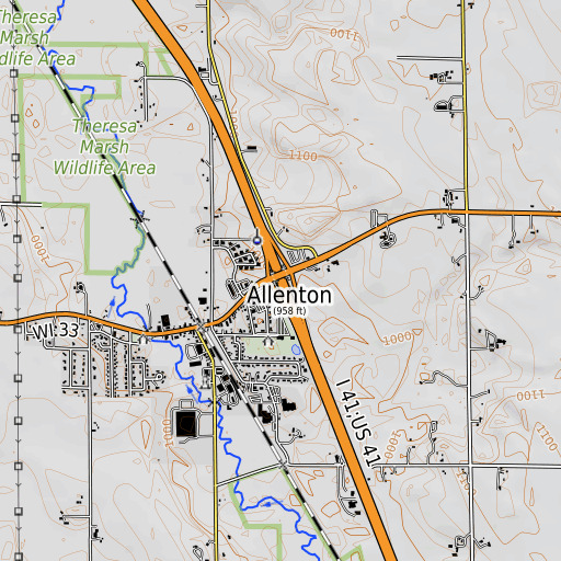 OpenTopoMap map of Interchange 72, WI