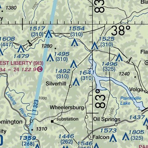 FAA VFR chart of Peddler Hill, KY
