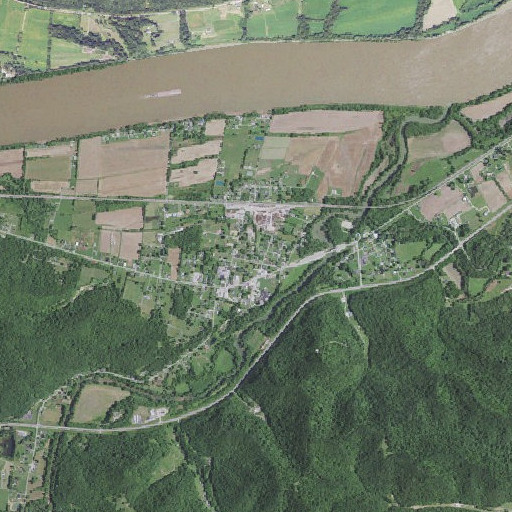 Aerial imagery of Garrison Post Office, KY