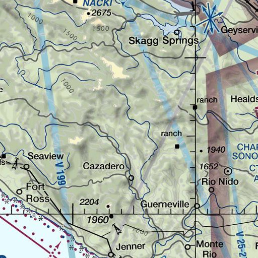FAA VFR chart of Tiny Creek, CA